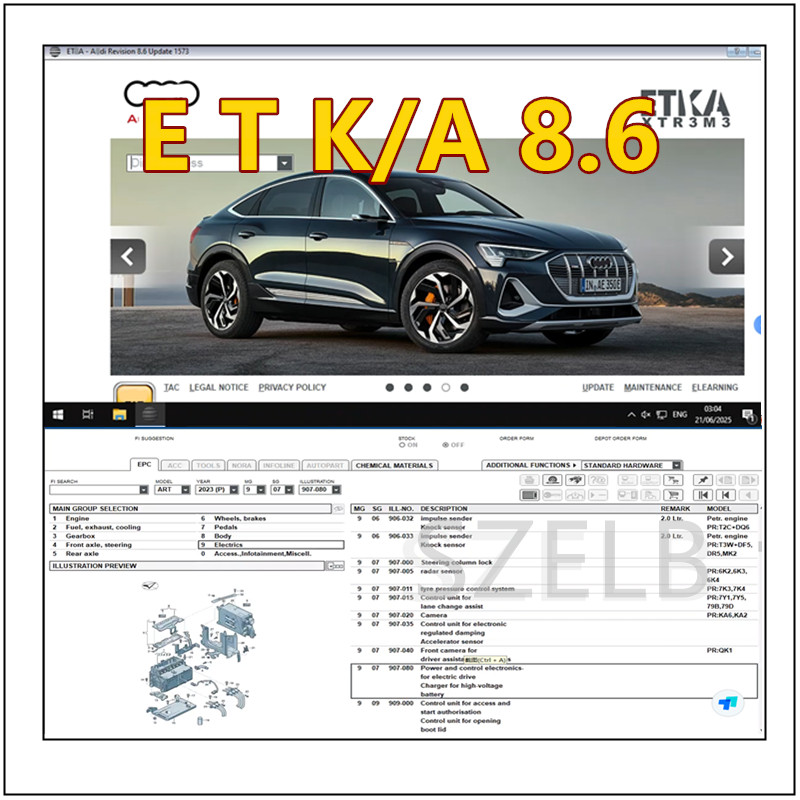 Mais Recente ETKA 8.6+ Elsawin - Electronics Repair Tools avaliação e preço