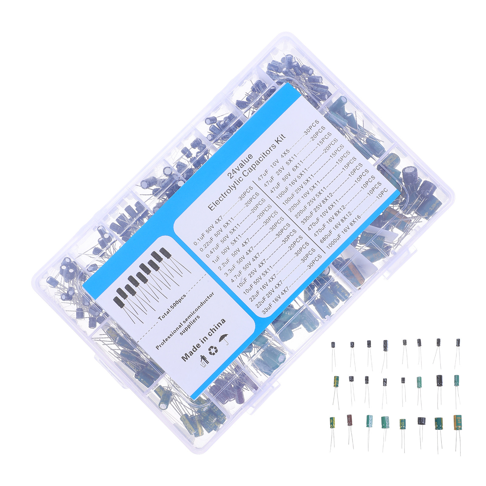 Kit de 500 Peças de Capacitore - Electronics Repair In Usa avaliação e preço